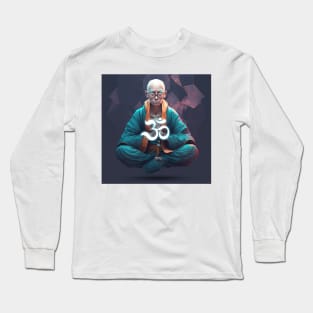 Om meditating man Long Sleeve T-Shirt